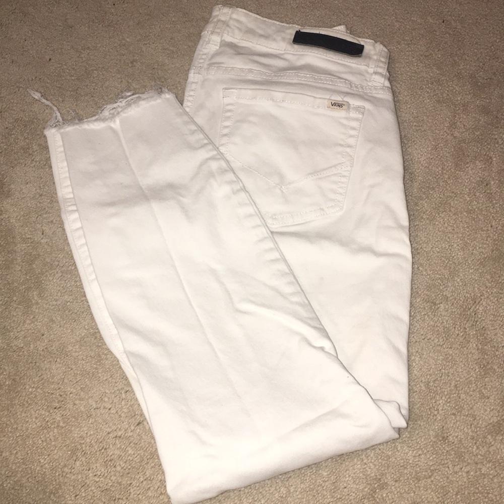 Vans White Ripped Jeans - Picture 1 of 3